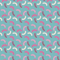 nahtlos Muster Kringel kritzeln im 90er Jahre Stil. hell bunt abstrakt Gekritzel Design mit Spiral, gerundet Formen, geometrisch Linien, lockig. zum Textilien, Papier, Stoffe, Hintergrund vektor