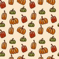Herbst nahtlos Muster. sammeln. Kürbisse, Birnen, und Äpfel. Vektor Illustration. Ideal zum verwenden im Textilien, Papier Entwürfe, Zuhause Dekor, und andere kreativ Projekte
