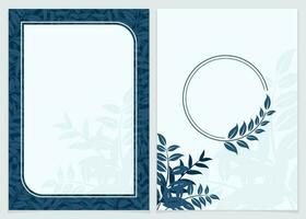 dunkel Blau elegant minimalistisch Hochzeit Einladung vektor