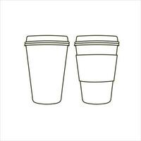 realistisk papper kaffe kopp uppsättning. vektor illustration