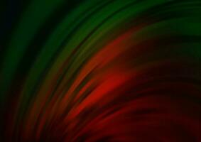 mörk grön, röd vektor mönster med flytande former.