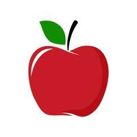 färsk röd äpple vektor logotyp