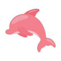 Delfin Karikatur Fisch Meer Tier animiert Clip Art gesichtslos zum Vektor Illustration
