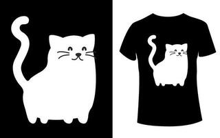 katt t-shirt design vektor