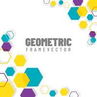 färgrik bakgrund hexagon geometri vektor