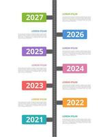 infographic tidslinje arbete planen mall. färdplan, milstolpe. vektor illustration.