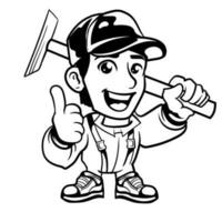arbetstagare rengöringsmedel service silhuett svart endast skjorta design vektor logotyp emblem illustration isolerat vit bakgrund