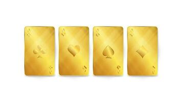 Gold Zugriff spielen Karte. Glücksspiel Konzept. Vektor Illustration