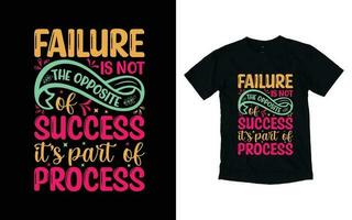 Fehler ist nicht das Gegenteil von Erfolg es ist Teil von Prozess motivierend Typografie T-Shirt Design, inspirierend T-Shirt Design, positiv Zitate T-Shirt Design vektor