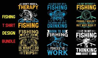 fiske typografi t-shirt design perfekt för skriva ut vektor mall.fiske t skjorta design bunt