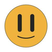 surreal Emoji eben Linie Farbe isoliert Vektor Objekt. psychedelisch Emoticon. verzerrt Augen lächeln. editierbar Clip Kunst Bild auf Weiß Hintergrund. einfach Gliederung Karikatur Stelle Illustration zum Netz Design