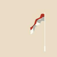 indonesische Flagge, Vektorgrafik-Design vektor