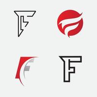 f Buchstaben Logo und Symbole vektor