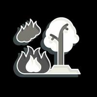 ikon skog bränder. relaterad till kärn symbol. glansig stil. enkel design redigerbar. enkel illustration vektor