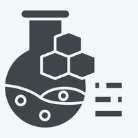 Symbol Chemikalien. verbunden zu nuklear Symbol. Glyphe Stil. einfach Design editierbar. einfach Illustration vektor