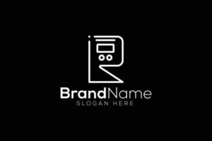 modisch und Fachmann Brief r Schiene Logo Design Vektor Vorlage