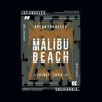 Malibu Strand abstrakt Grafik, Typografie Vektor, t Hemd Design Illustration, gut zum bereit drucken, und andere verwenden vektor