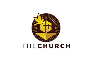 trendig och professionell brev g kyrka tecken kristen och fredlig vektor logotyp