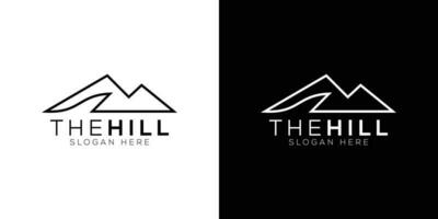 minimal och trendig kulle logotyp design vektor mall