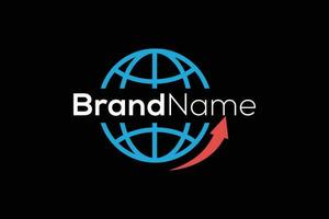 modisch Fachmann weltweit Geschäft Wachstum Logo Design Vektor Vorlage