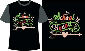 Schule Kader T-Shirt Design vektor