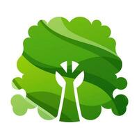 vektor lutning träd logotyp design