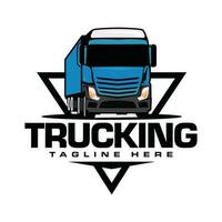 lastbilstransporter företag logotyp design mall vektor