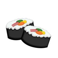 sushi japansk koreanska mat tecknad serie illustration vektor ClipArt klistermärke