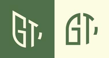 kreativ einfach Initiale Briefe gt Logo Designs bündeln. vektor