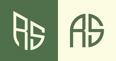 kreativ einfach Initiale Briefe rs Logo Designs bündeln. vektor