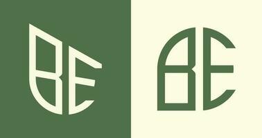 kreativa enkla initiala bokstäver vara logotypdesigner bunt. vektor