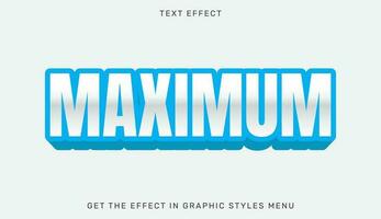 maximal text effekt mall i 3d design vektor