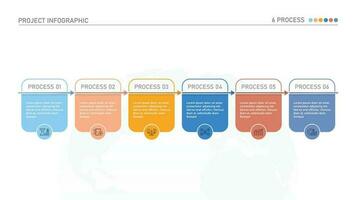 Infografik Prozess Design mit Symbole und 6 Optionen oder Schritte. vektor