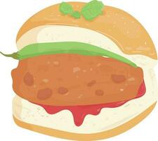 vada pav indisch Essen Illustration vektor