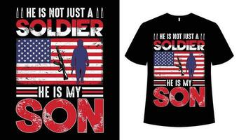 USA Veteran T-Shirt Design Vorlage Vektor Bild.