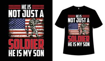 USA veteran- t-shirt design mall vektor bild.