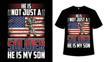 USA veteran- t-shirt design mall vektor bild.