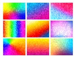 Polygonvektor-Mosaikhintergründe stellten, bunte abstrakte Muster, Illustration ein vektor