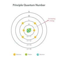 Prinzip Quantum Nummer Vektor Illustration Grafik