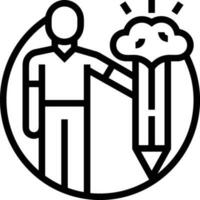 Gehirn Idee Symbol Symbol Vektor Bild. Illustration von das kreativ Intelligenz denken Design Bild