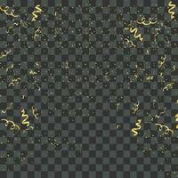 gyllene konfetti ram vektor bakgrund. realistisk gyllene band och konfetti explosion illustration. gyllene konfetti isolerat