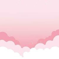 vektor molnig rosa himmel bakgrunder