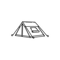 camping tält ikon design isolerat på vit bakgrund vektor