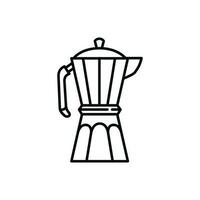 Moka Kaffee Topf Symbol Design isoliert auf Weiß Hintergrund vektor