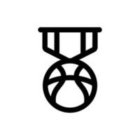 einfach Basketball Medaille Symbol. das Symbol können Sein benutzt zum Webseiten, drucken Vorlagen, Präsentation Vorlagen, Illustrationen, usw vektor