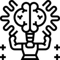 Gehirn Idee Symbol Symbol Vektor Bild. Illustration von das kreativ Intelligenz denken Design Bild