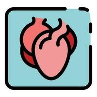 Herz Bild Symbol Vektor eben