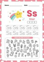 platt design vektor lära sig alfabet brev engelsk Flash-kort tryckbar affisch för barn aktivitet