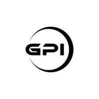 gpi logotyp design, inspiration för en unik identitet. modern elegans och kreativ design. vattenmärke din Framgång med de slående detta logotyp. vektor