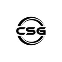 csg Logo Design, Inspiration zum ein einzigartig Identität. modern Eleganz und kreativ Design. Wasserzeichen Ihre Erfolg mit das auffällig diese Logo. vektor